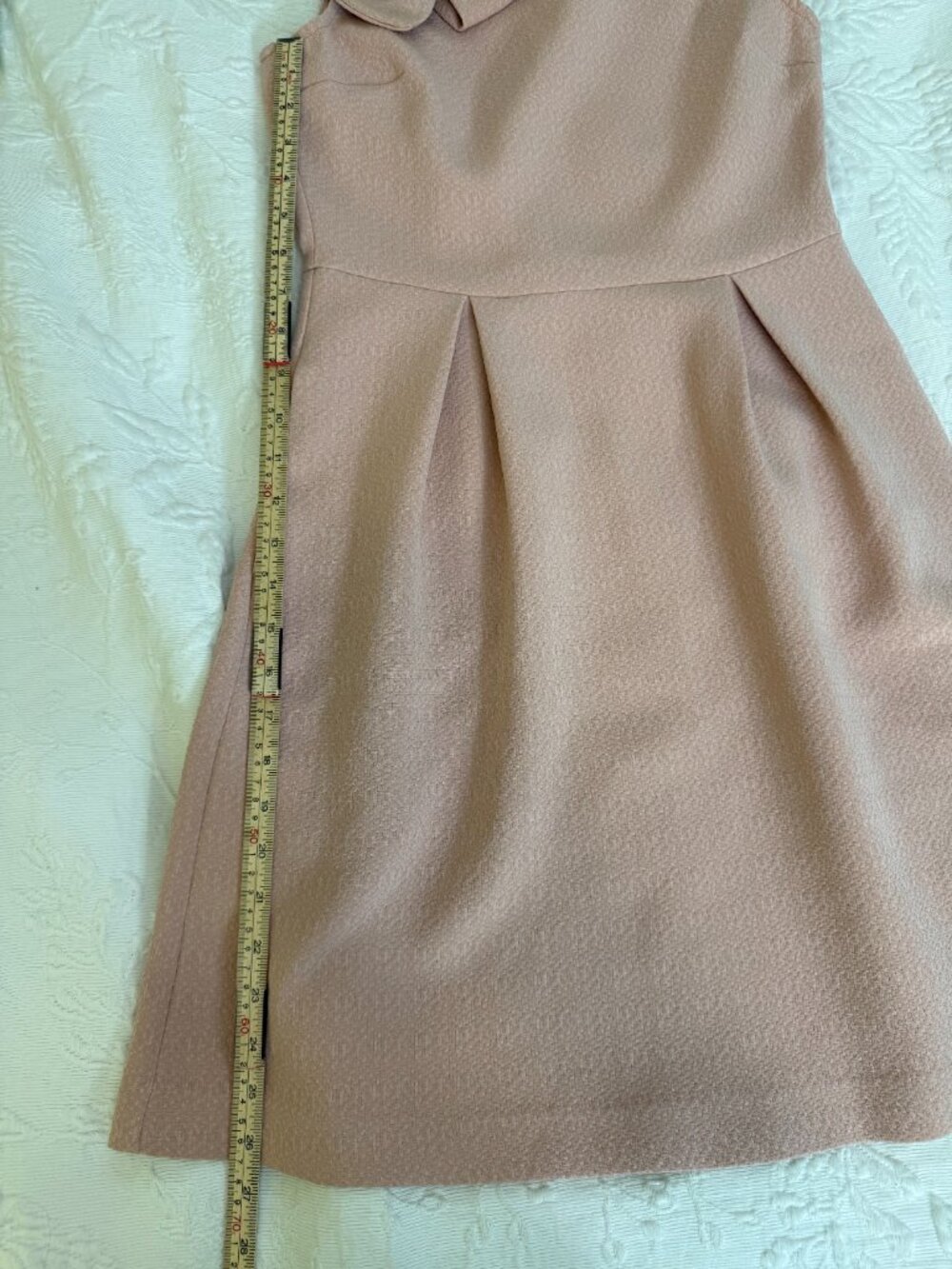 🦋 2/30 RW&CO Blush Pink Bow Fit & Flare Dress Size 2 - Picture 6 of 8